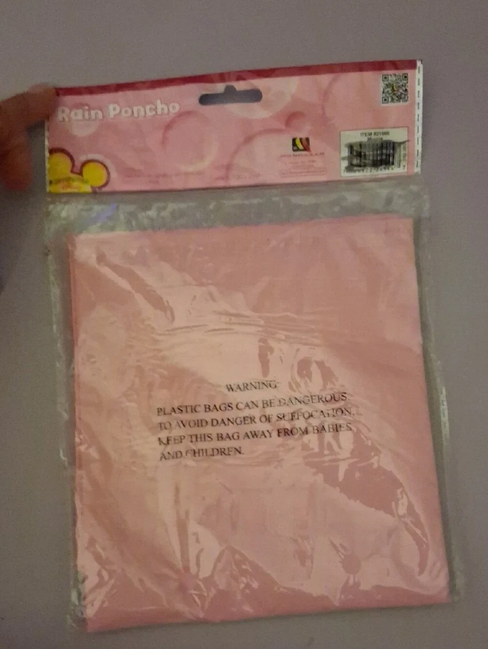 Disney Minnie Mouse Pink Rain Poncho Youth Size